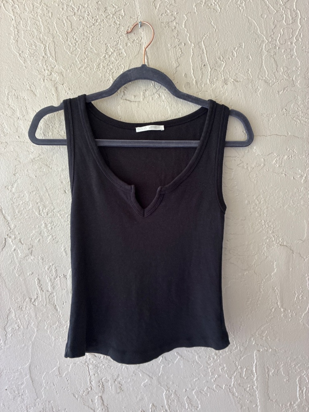 ZARA WASHED EFFECT RUSTIC TANK - Picture 3 of 4